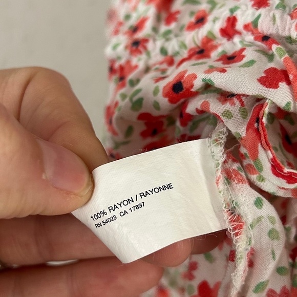 🦋 GAP White Pink Floral Tank Top Blouse Summer Spring Casual - Picture 3 of 4